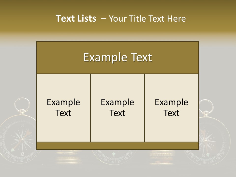 A Row Of Coins With A Compass On Top Of Them PowerPoint Template