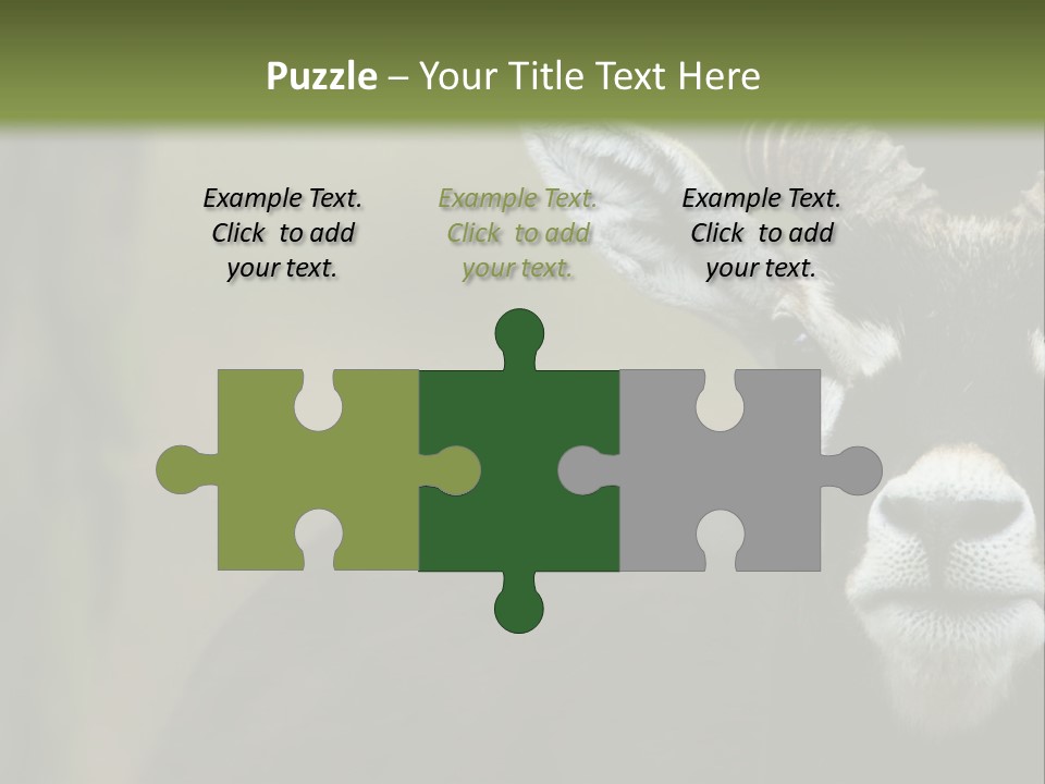 A Goat Standing Next To A Tree In A Field PowerPoint Template