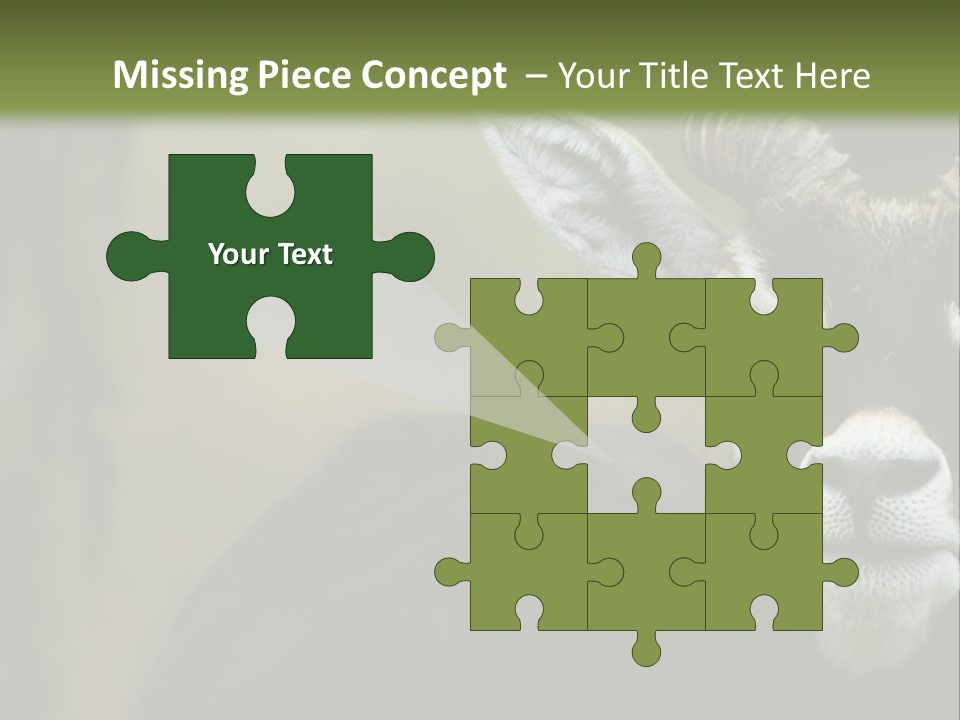 A Goat Standing Next To A Tree In A Field PowerPoint Template