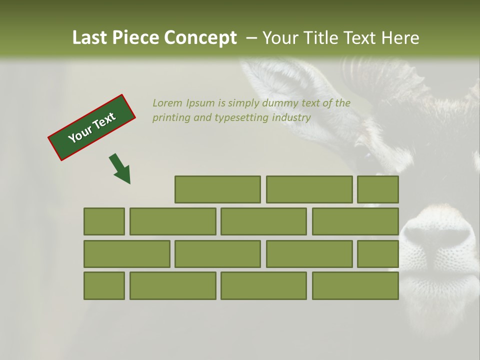 A Goat Standing Next To A Tree In A Field PowerPoint Template