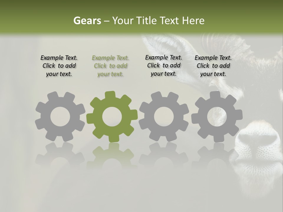 A Goat Standing Next To A Tree In A Field PowerPoint Template