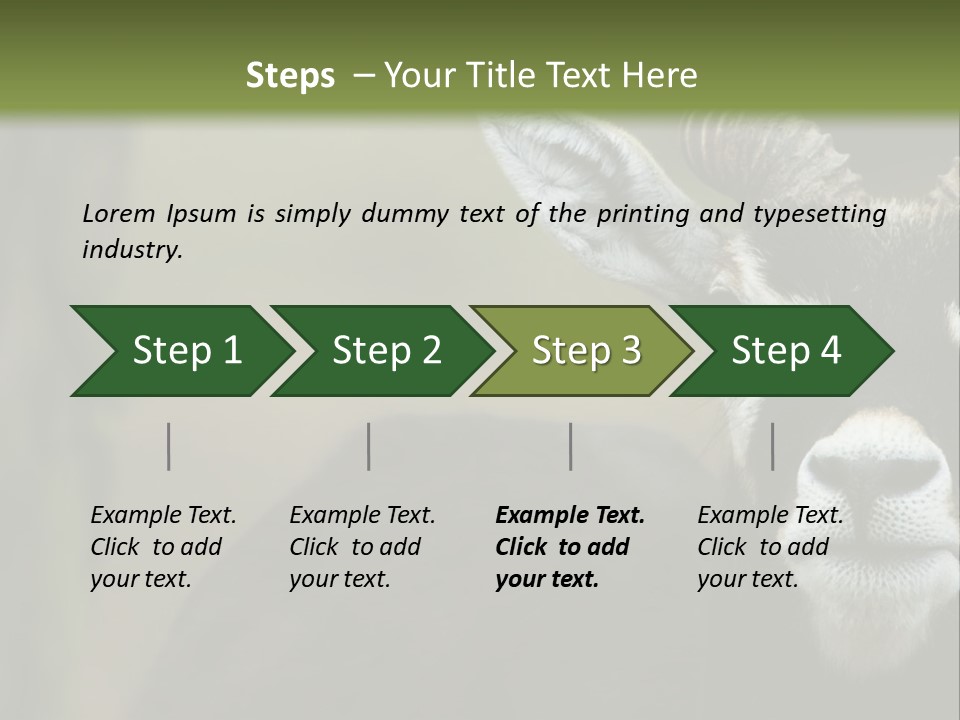 A Goat Standing Next To A Tree In A Field PowerPoint Template