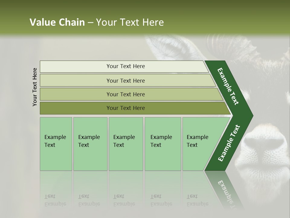 A Goat Standing Next To A Tree In A Field PowerPoint Template