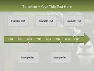 A Goat Standing Next To A Tree In A Field PowerPoint Template