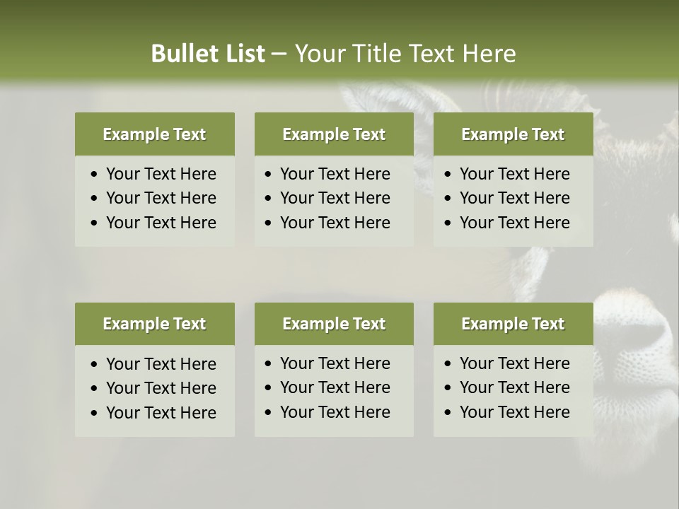 A Goat Standing Next To A Tree In A Field PowerPoint Template