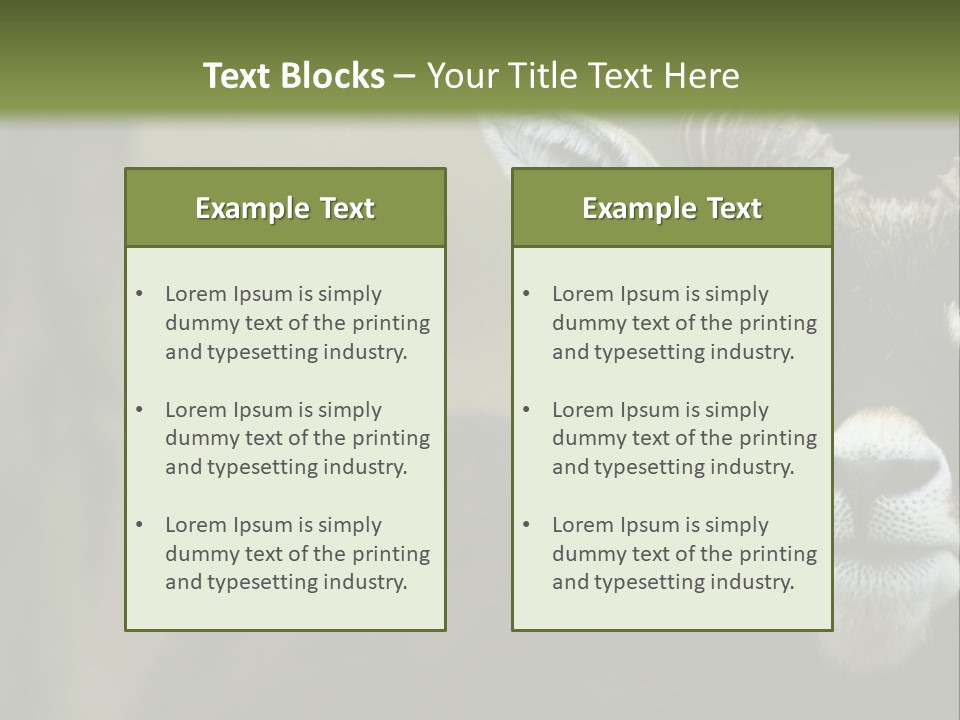 A Goat Standing Next To A Tree In A Field PowerPoint Template
