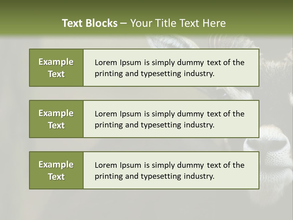 A Goat Standing Next To A Tree In A Field PowerPoint Template