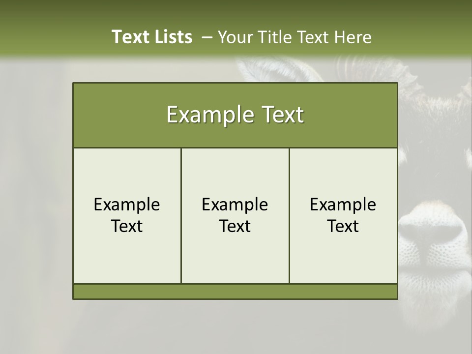 A Goat Standing Next To A Tree In A Field PowerPoint Template