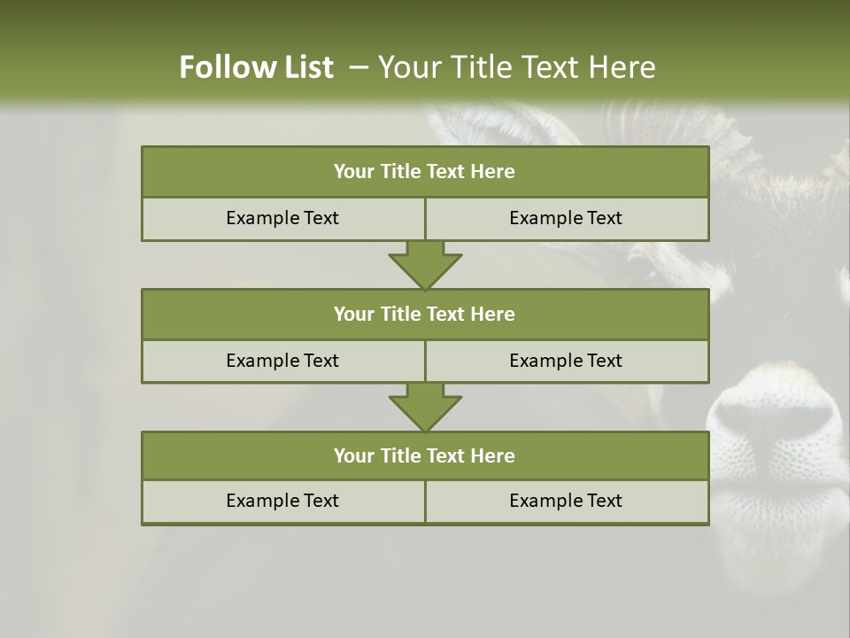A Goat Standing Next To A Tree In A Field PowerPoint Template