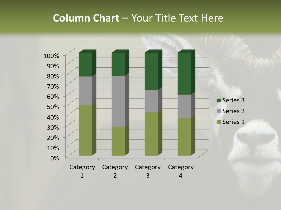 A Goat Standing Next To A Tree In A Field PowerPoint Template