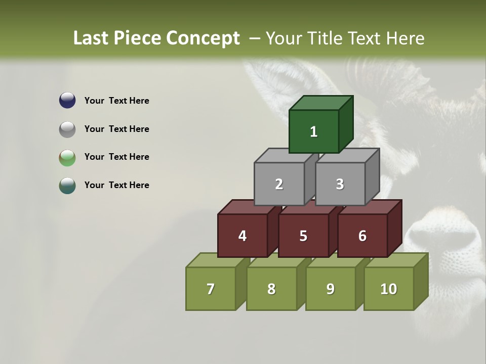 A Goat Standing Next To A Tree In A Field PowerPoint Template