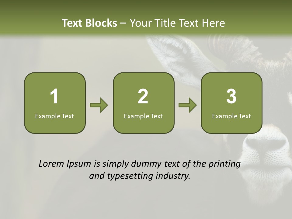 A Goat Standing Next To A Tree In A Field PowerPoint Template