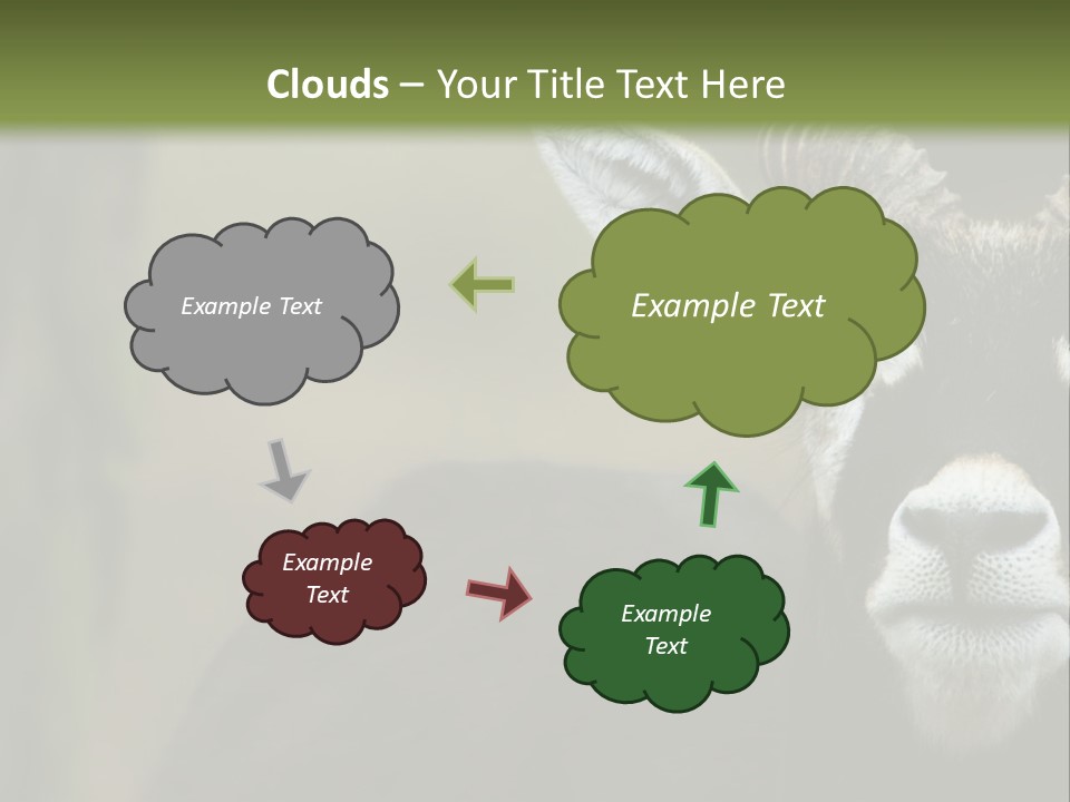 A Goat Standing Next To A Tree In A Field PowerPoint Template