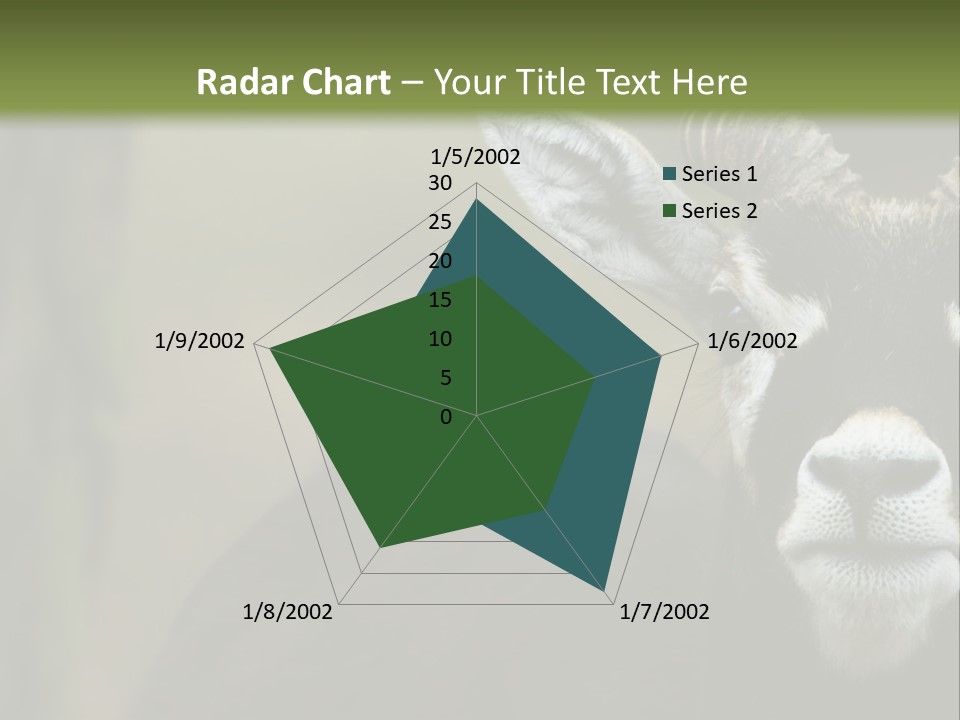 A Goat Standing Next To A Tree In A Field PowerPoint Template