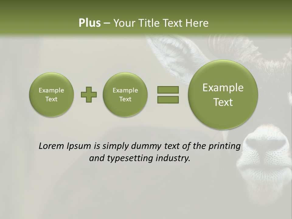 A Goat Standing Next To A Tree In A Field PowerPoint Template