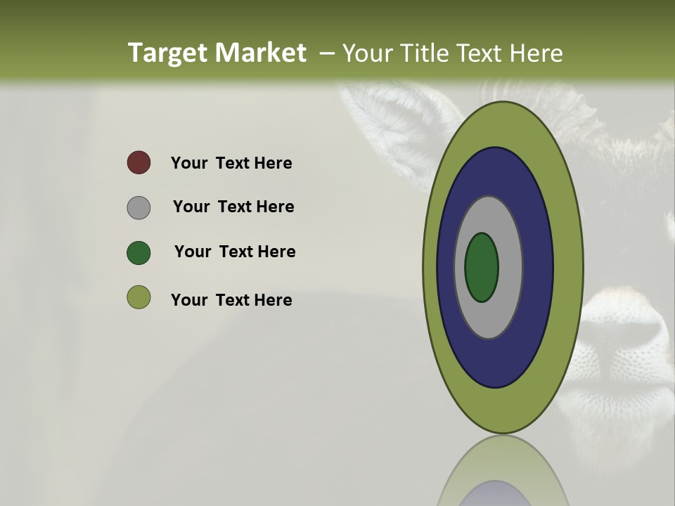 A Goat Standing Next To A Tree In A Field PowerPoint Template