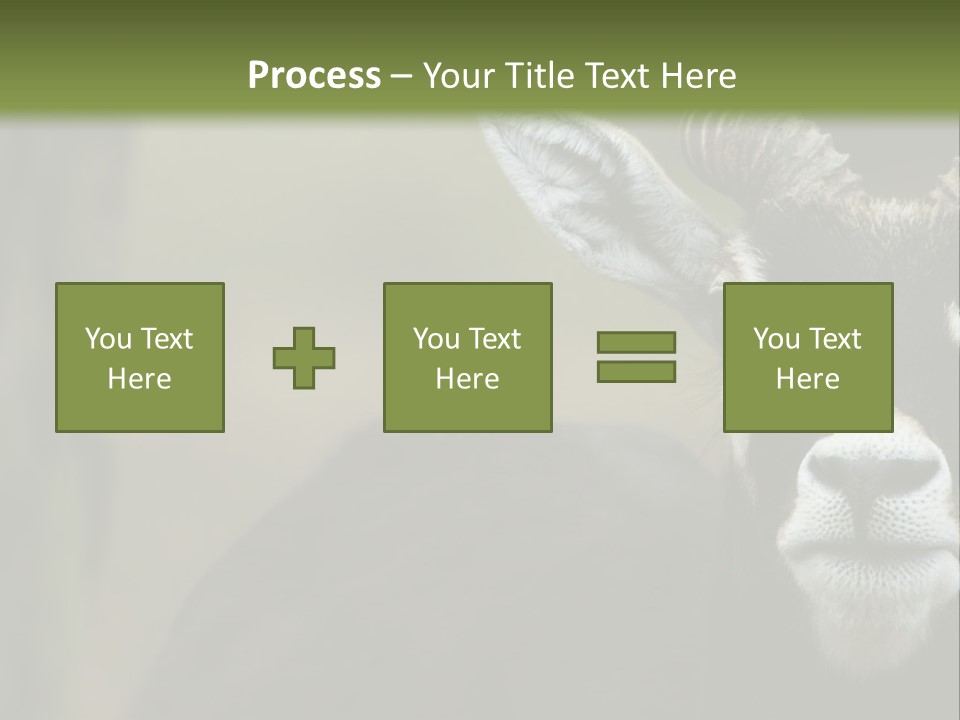 A Goat Standing Next To A Tree In A Field PowerPoint Template