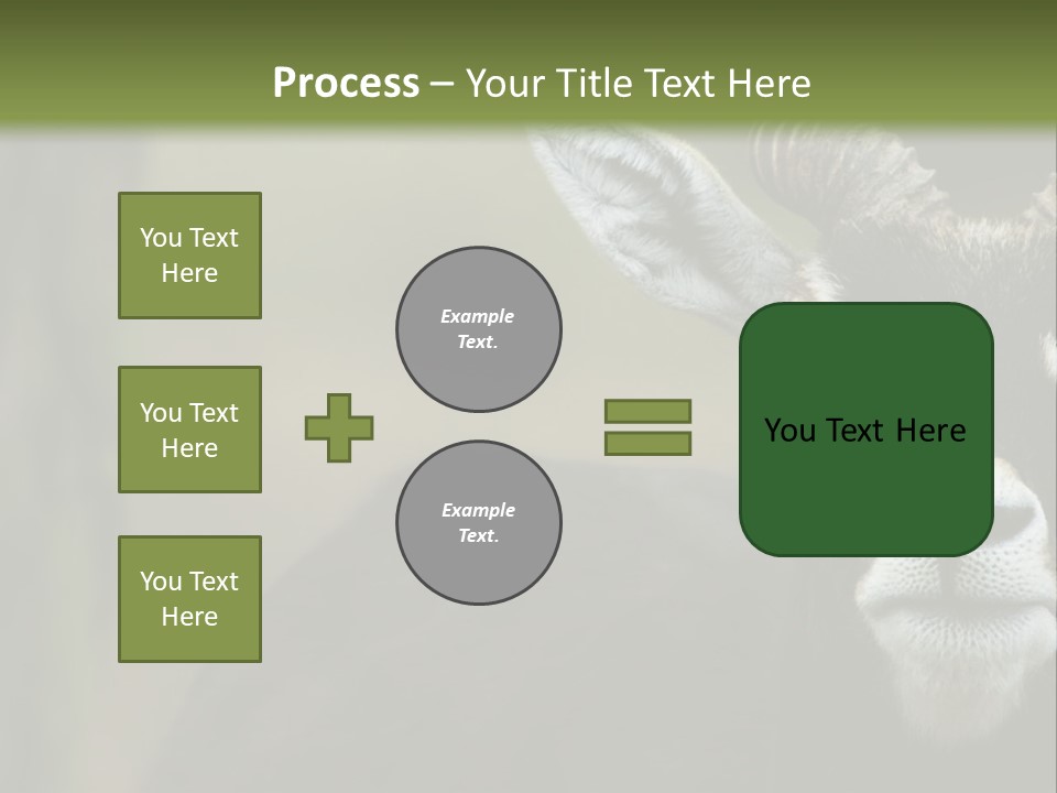 A Goat Standing Next To A Tree In A Field PowerPoint Template