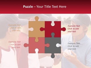 A Group Of Young Boys Standing Next To Each Other PowerPoint Template