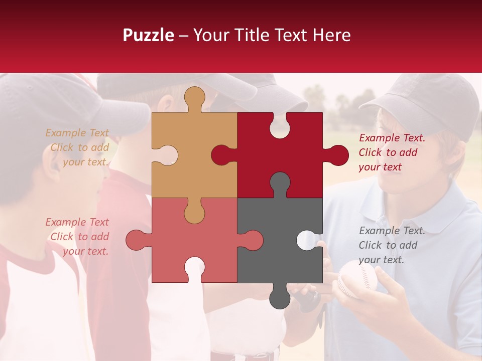 A Group Of Young Boys Standing Next To Each Other PowerPoint Template