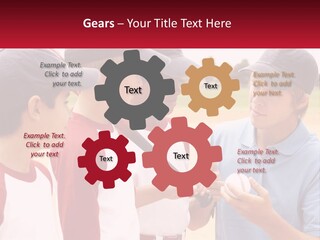 A Group Of Young Boys Standing Next To Each Other PowerPoint Template