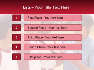 A Group Of Young Boys Standing Next To Each Other PowerPoint Template