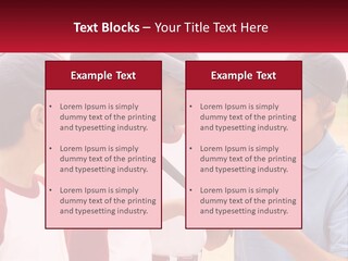 A Group Of Young Boys Standing Next To Each Other PowerPoint Template