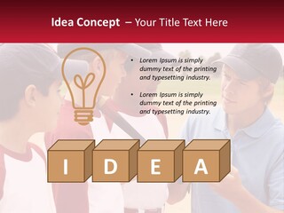 A Group Of Young Boys Standing Next To Each Other PowerPoint Template