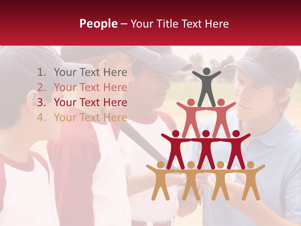 A Group Of Young Boys Standing Next To Each Other PowerPoint Template