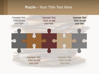 A Stack Of Files With A Business Card On Top Of It PowerPoint Template