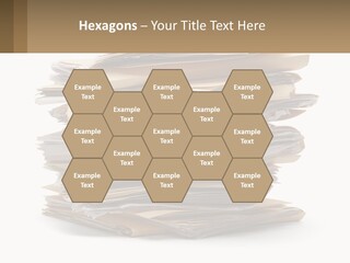 A Stack Of Files With A Business Card On Top Of It PowerPoint Template