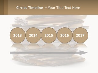 A Stack Of Files With A Business Card On Top Of It PowerPoint Template