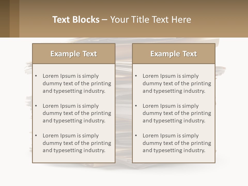 A Stack Of Files With A Business Card On Top Of It PowerPoint Template