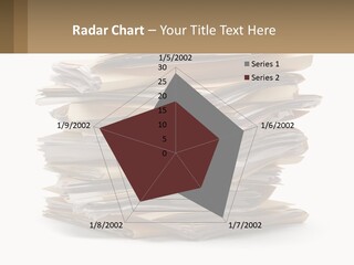 A Stack Of Files With A Business Card On Top Of It PowerPoint Template