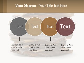 A Stack Of Files With A Business Card On Top Of It PowerPoint Template