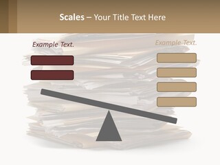 A Stack Of Files With A Business Card On Top Of It PowerPoint Template
