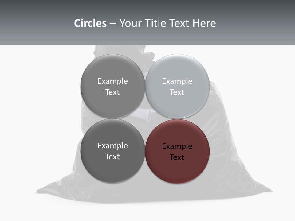 A Black Trash Bag With A Name Tag On It PowerPoint Template