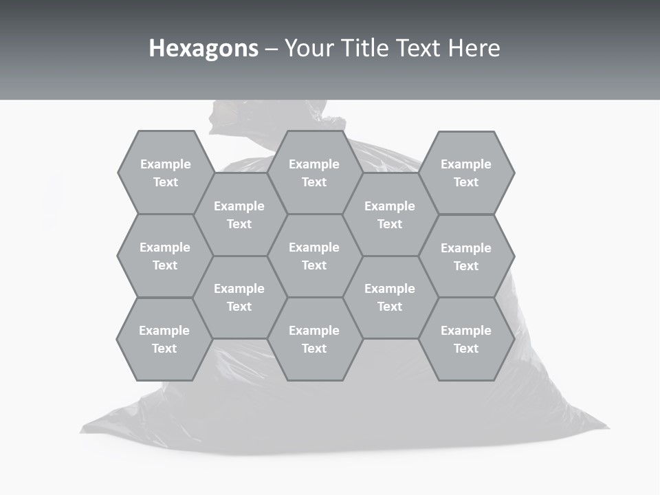 A Black Trash Bag With A Name Tag On It PowerPoint Template