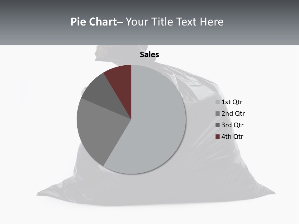 A Black Trash Bag With A Name Tag On It PowerPoint Template