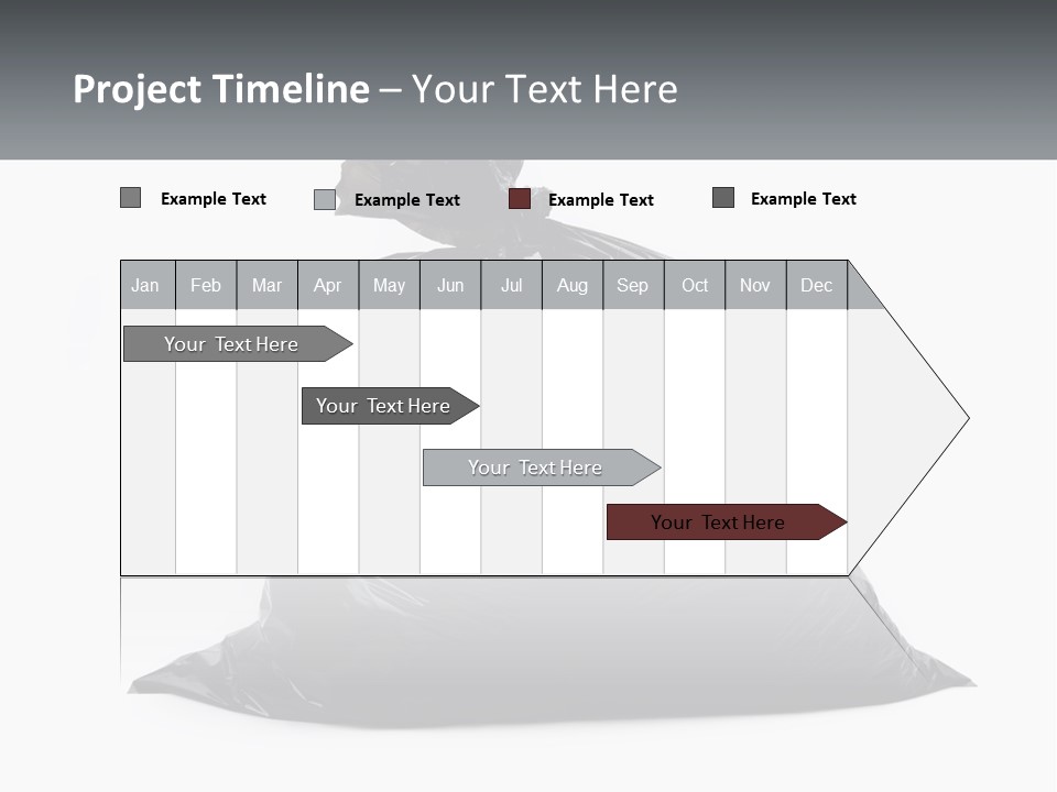 A Black Trash Bag With A Name Tag On It PowerPoint Template