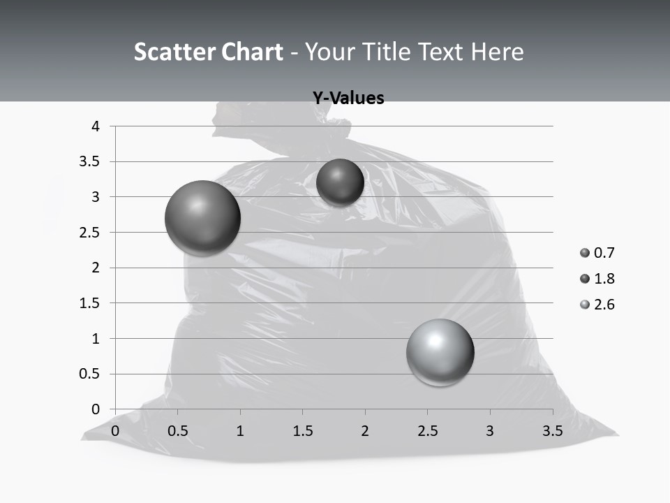 A Black Trash Bag With A Name Tag On It PowerPoint Template