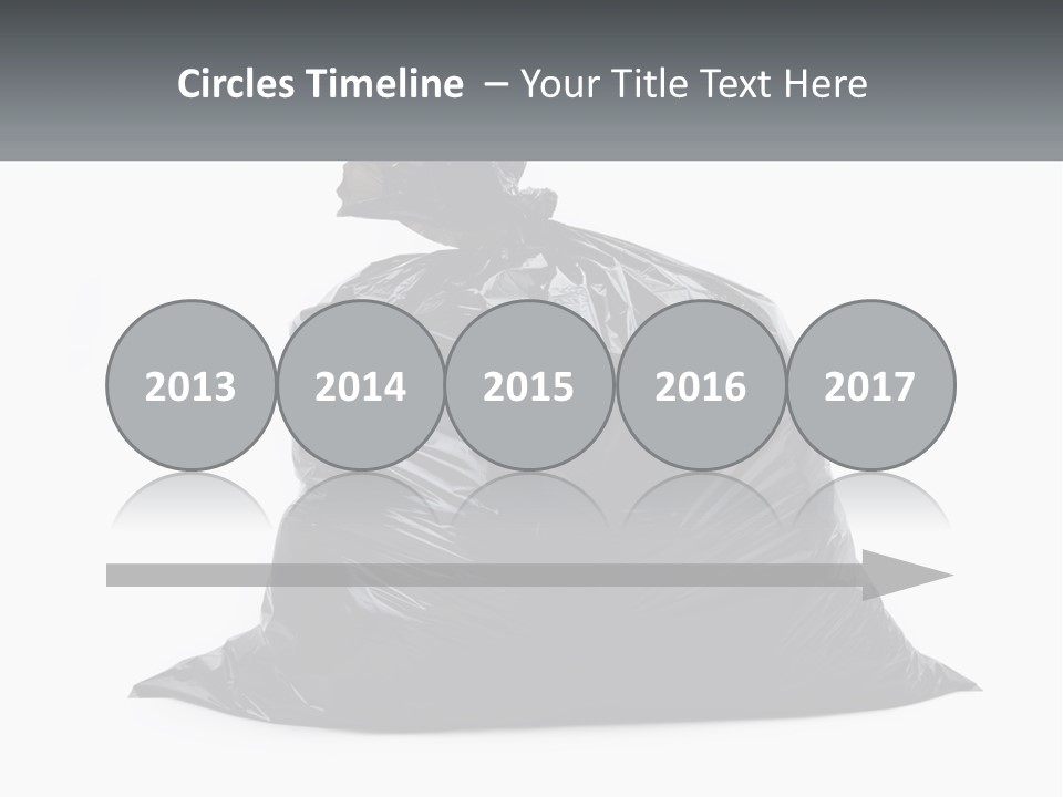 A Black Trash Bag With A Name Tag On It PowerPoint Template