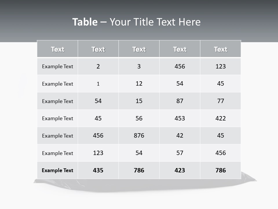 A Black Trash Bag With A Name Tag On It PowerPoint Template