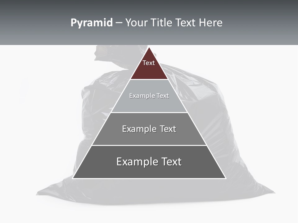 A Black Trash Bag With A Name Tag On It PowerPoint Template