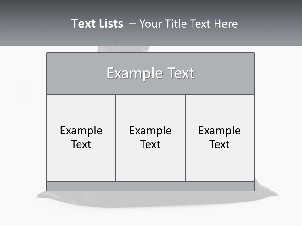A Black Trash Bag With A Name Tag On It PowerPoint Template