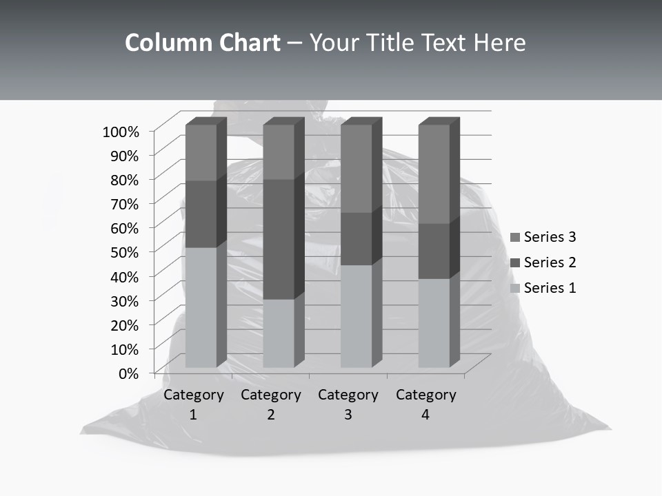 A Black Trash Bag With A Name Tag On It PowerPoint Template