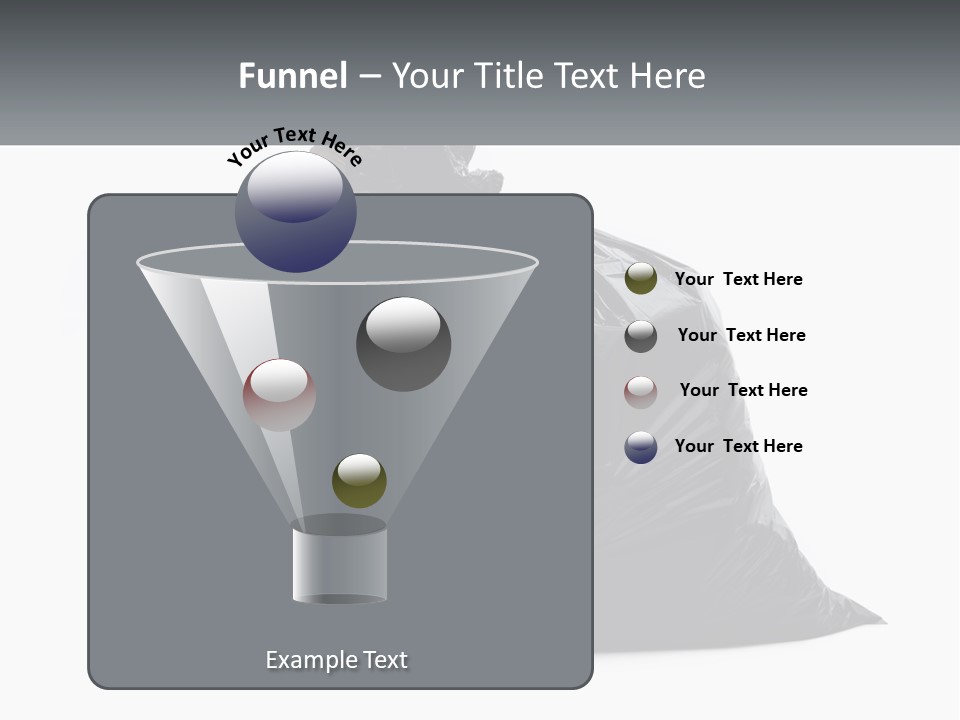 A Black Trash Bag With A Name Tag On It PowerPoint Template