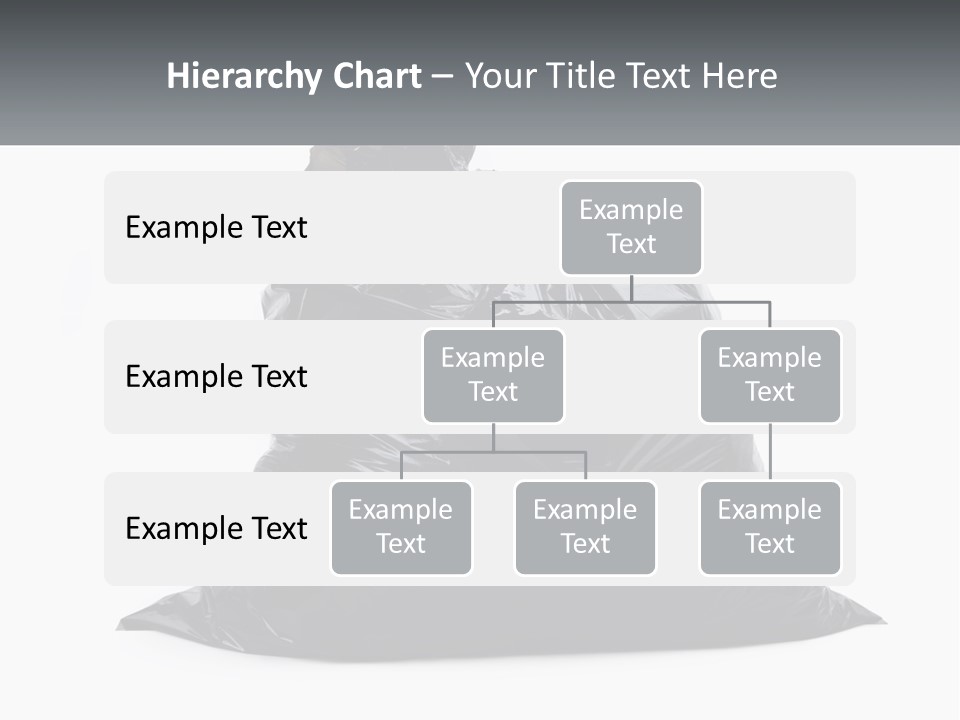 A Black Trash Bag With A Name Tag On It PowerPoint Template