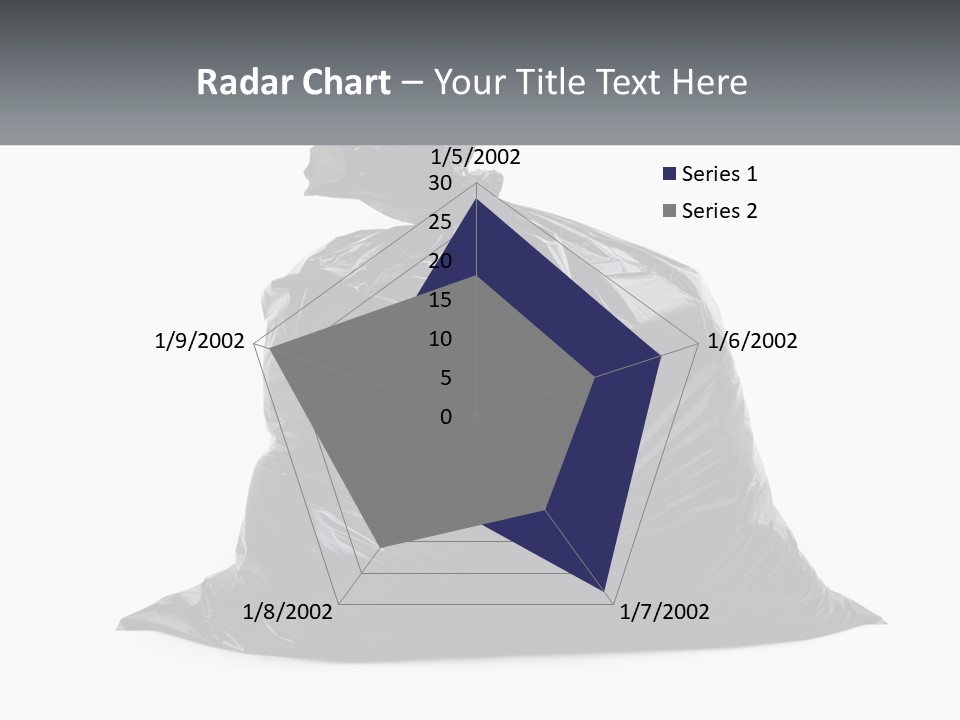 A Black Trash Bag With A Name Tag On It PowerPoint Template