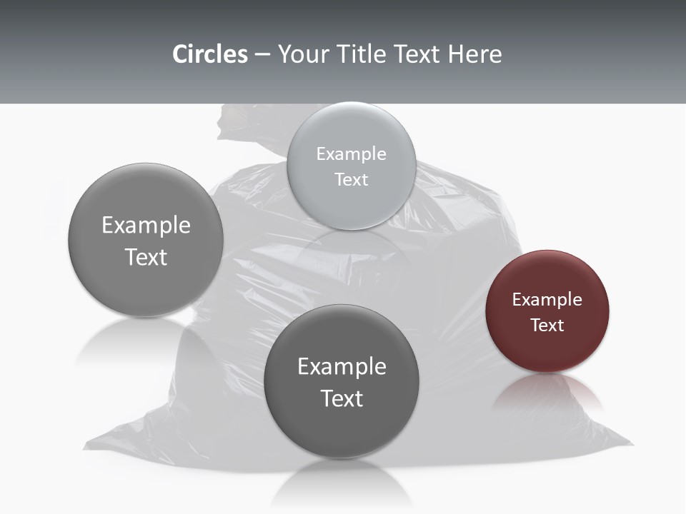 A Black Trash Bag With A Name Tag On It PowerPoint Template